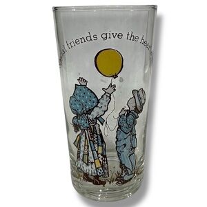 Vintage Holly Hobbie 1978 Drink Glass Special Friends Give the Heart a Lift